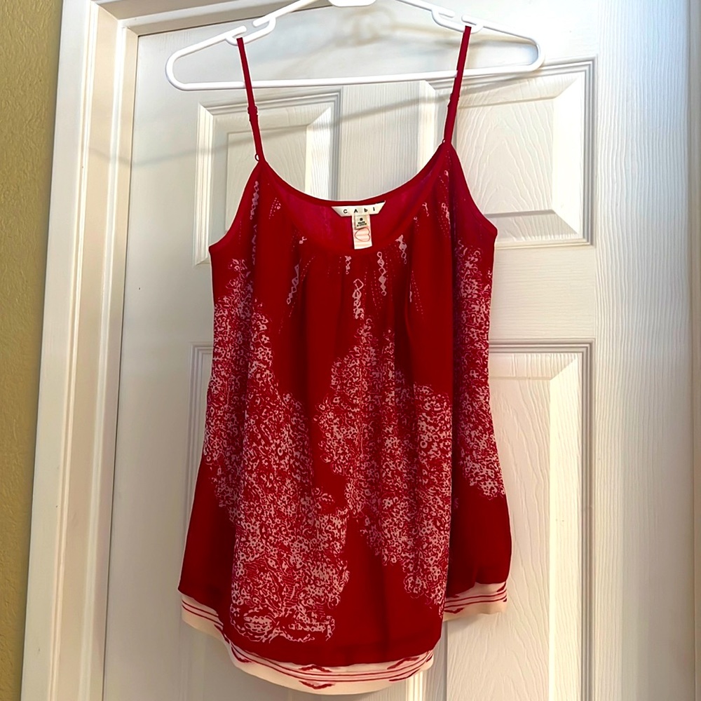 CAbi Tank - Red & White size Small